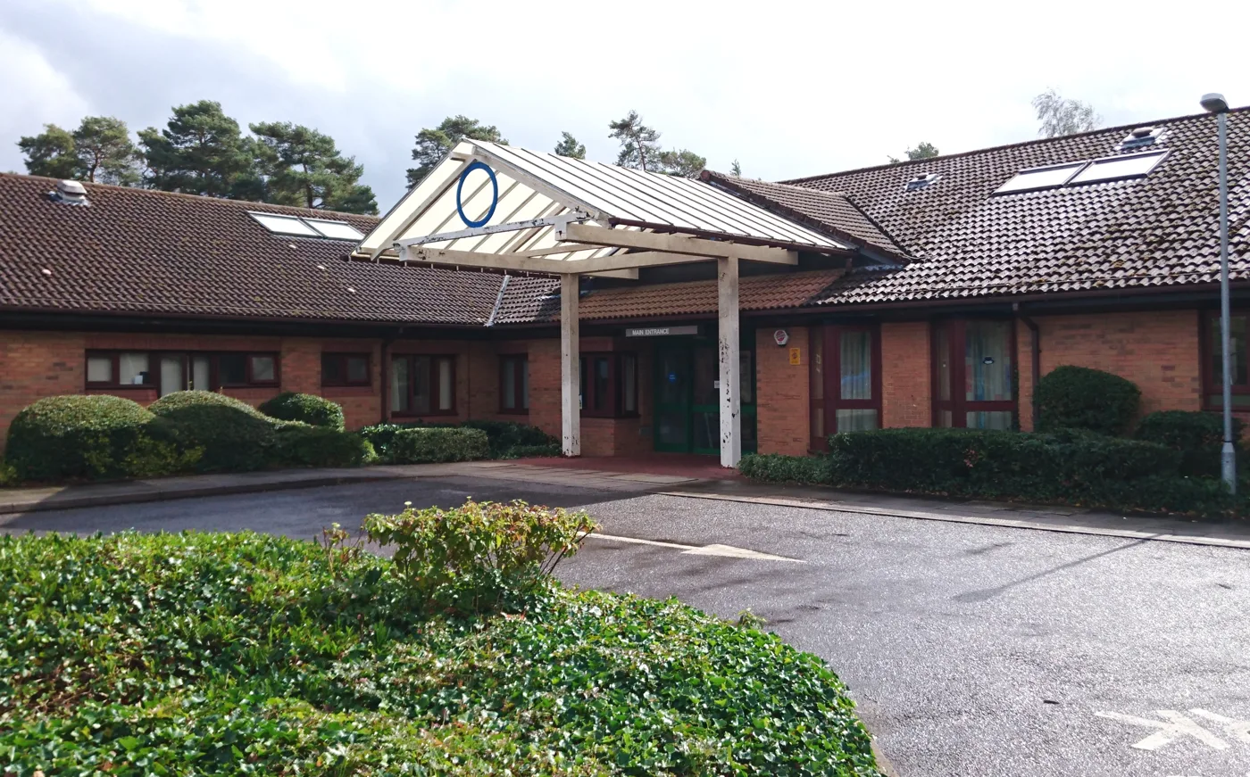 The main entrance of Chase Community Hospital in Bordon, which the Health Hub was meant to replace