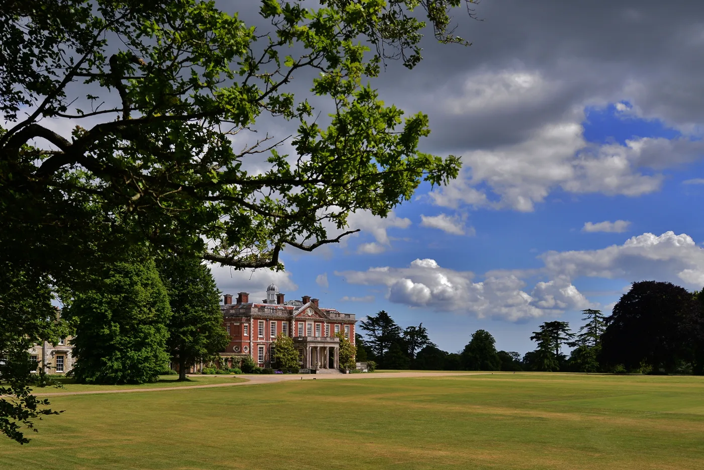Stansted House across the park. The Christmas decorations are inside, and this photo does not show them.