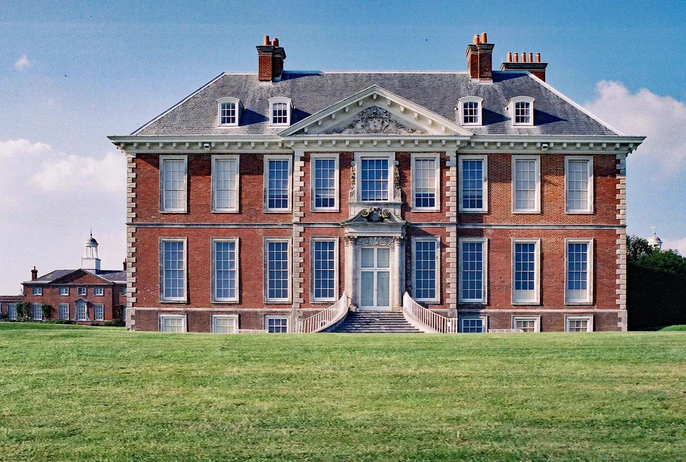 Uppark's south front. The Christmas decorations are inside the house, and this photo does not show them.