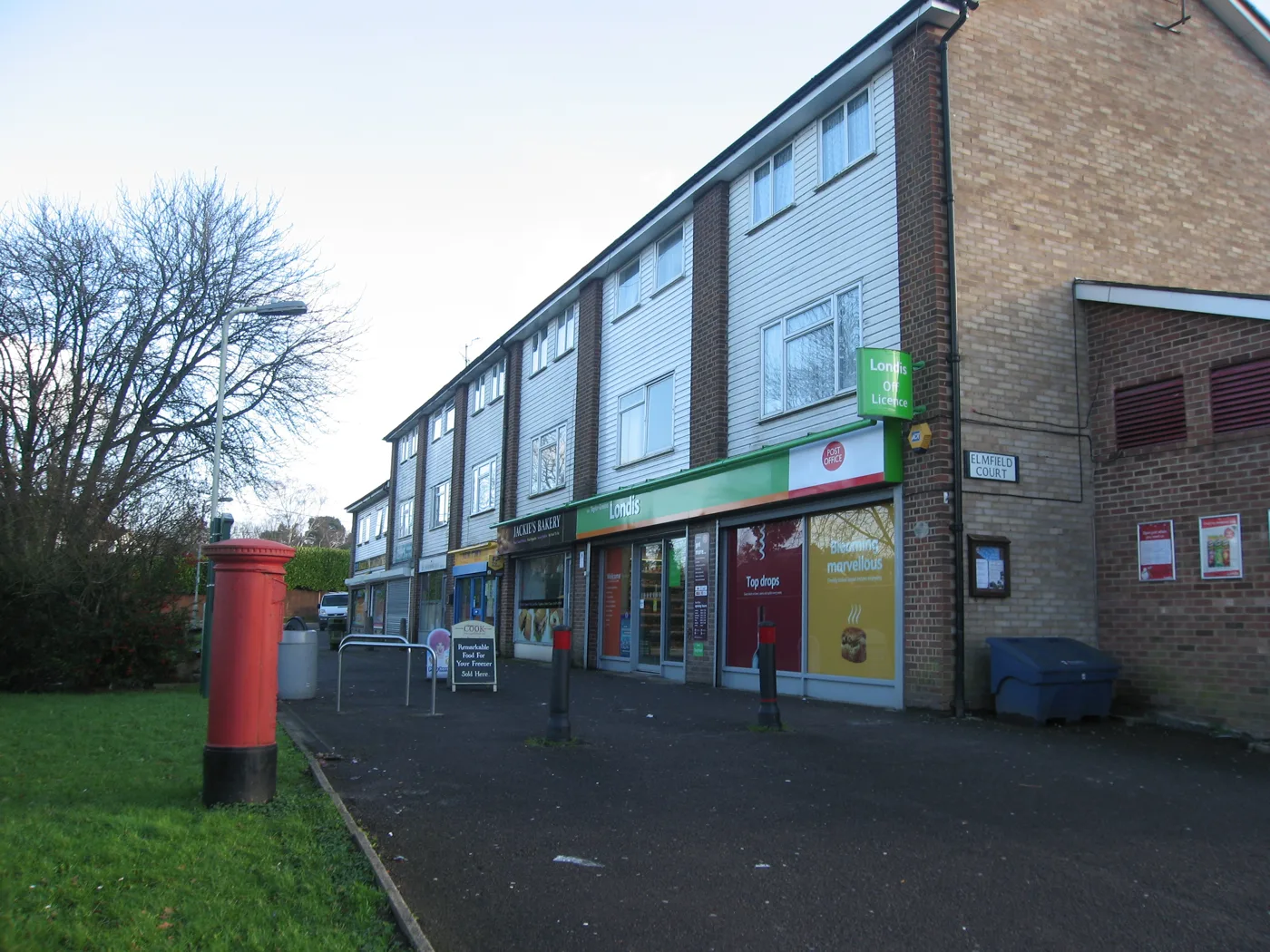 The parade of shops in Lindford village. The sensory park is planned for the parish council's playground at The Triangle.